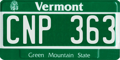VT license plate CNP363