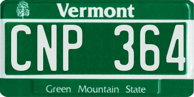 VT license plate CNP364