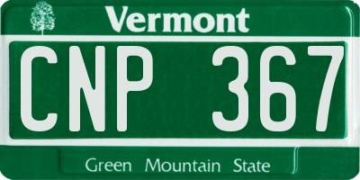 VT license plate CNP367