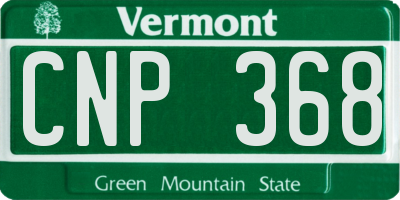 VT license plate CNP368