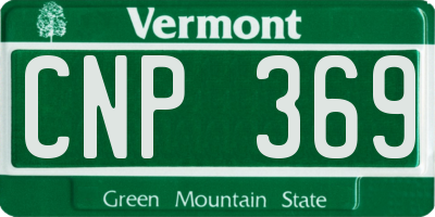 VT license plate CNP369