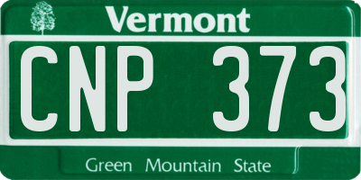 VT license plate CNP373