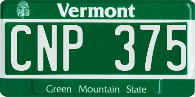 VT license plate CNP375