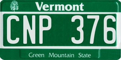 VT license plate CNP376