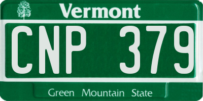 VT license plate CNP379