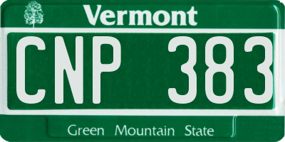 VT license plate CNP383