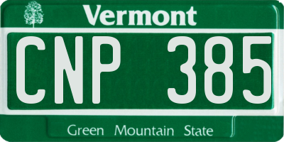 VT license plate CNP385