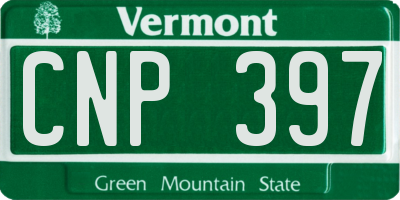 VT license plate CNP397