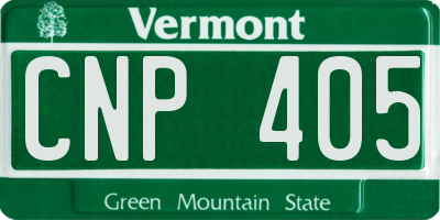 VT license plate CNP405
