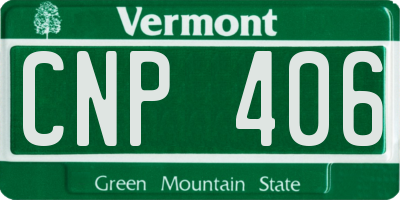 VT license plate CNP406