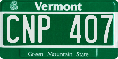 VT license plate CNP407