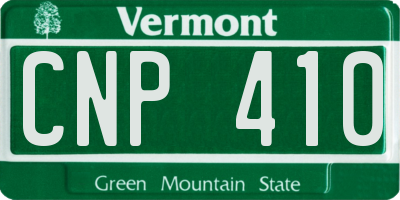 VT license plate CNP410