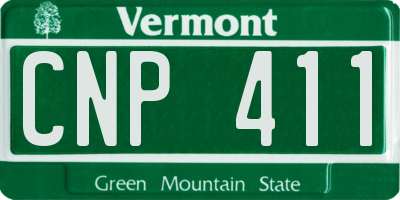 VT license plate CNP411