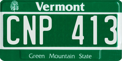 VT license plate CNP413