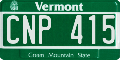 VT license plate CNP415