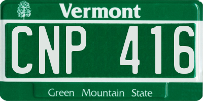 VT license plate CNP416