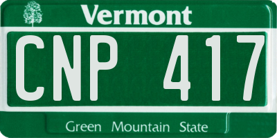 VT license plate CNP417