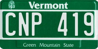 VT license plate CNP419