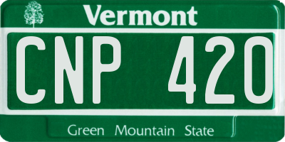 VT license plate CNP420