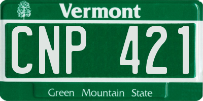 VT license plate CNP421
