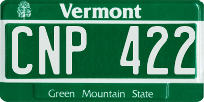 VT license plate CNP422