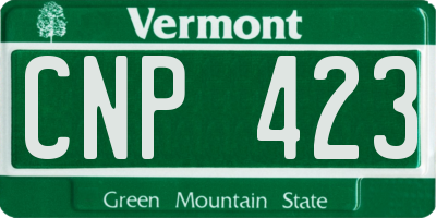VT license plate CNP423