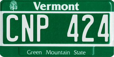 VT license plate CNP424
