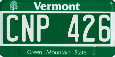 VT license plate CNP426