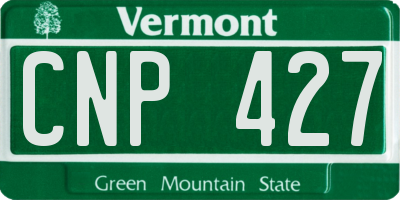 VT license plate CNP427
