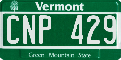 VT license plate CNP429