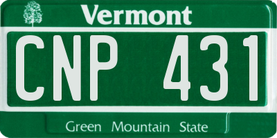 VT license plate CNP431