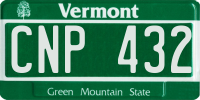 VT license plate CNP432