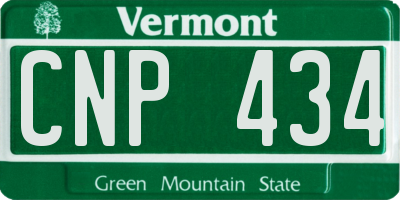 VT license plate CNP434