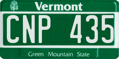 VT license plate CNP435