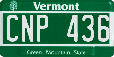 VT license plate CNP436
