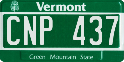 VT license plate CNP437