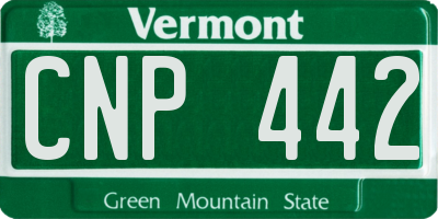 VT license plate CNP442