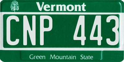 VT license plate CNP443