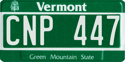 VT license plate CNP447