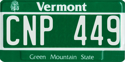 VT license plate CNP449