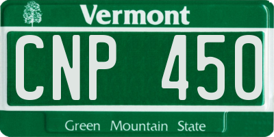 VT license plate CNP450