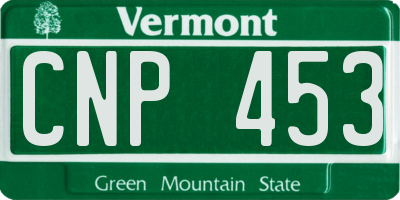 VT license plate CNP453