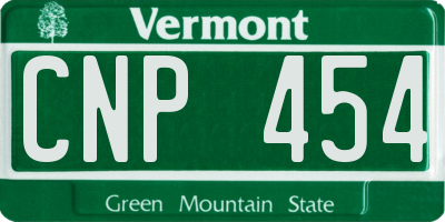 VT license plate CNP454