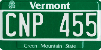 VT license plate CNP455