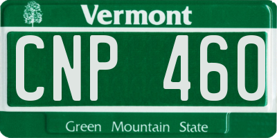 VT license plate CNP460