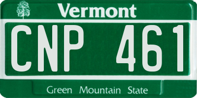 VT license plate CNP461