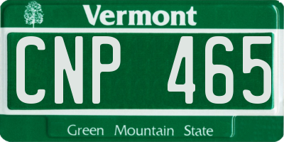 VT license plate CNP465