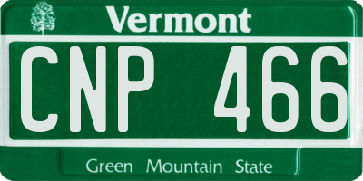 VT license plate CNP466