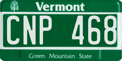 VT license plate CNP468