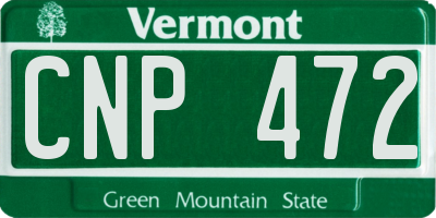 VT license plate CNP472